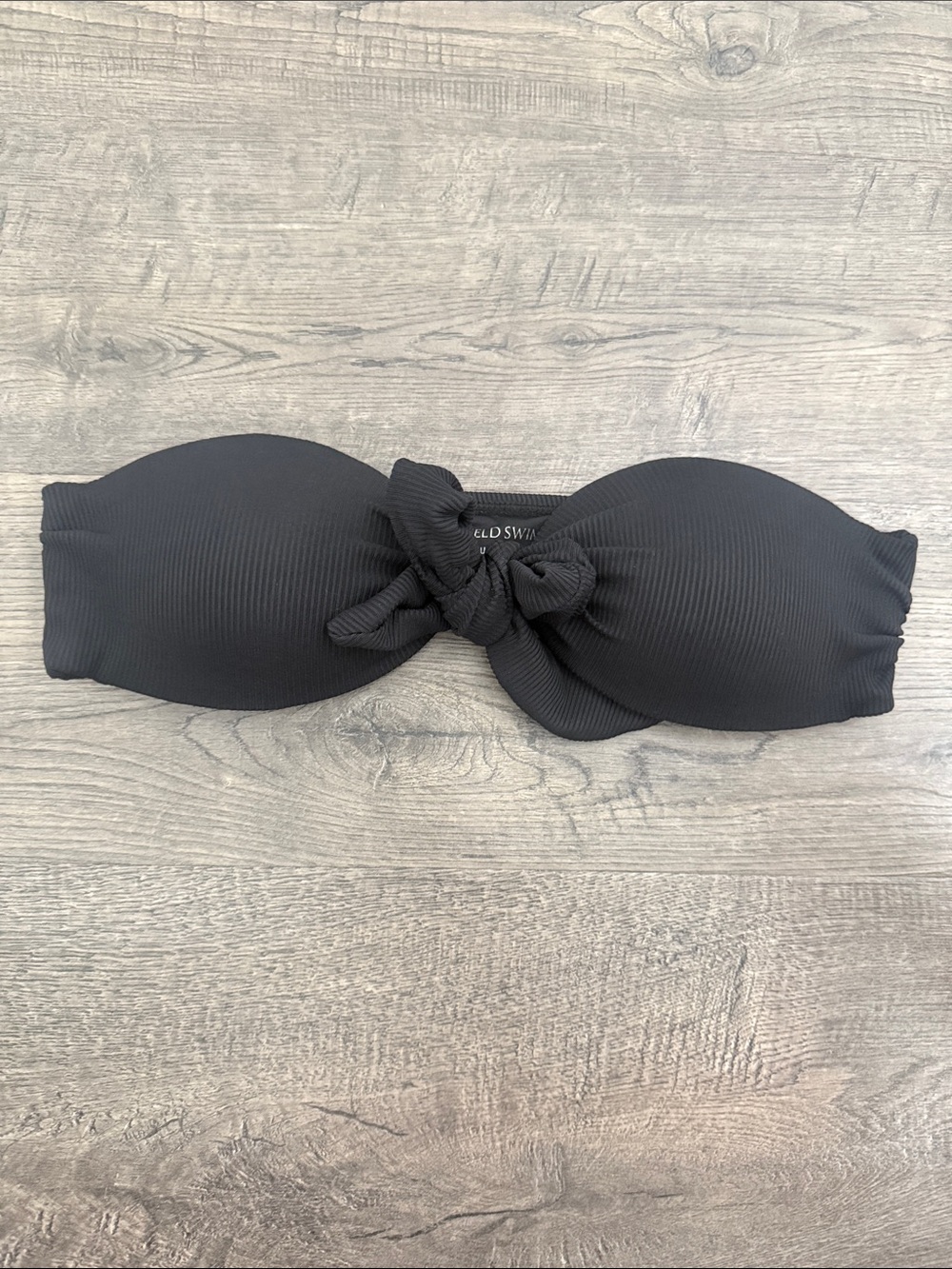 Somerfield Swim Black Twist Bandeau Bikini Top